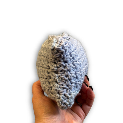 Light Blue Grey White - Padded Stash Bag