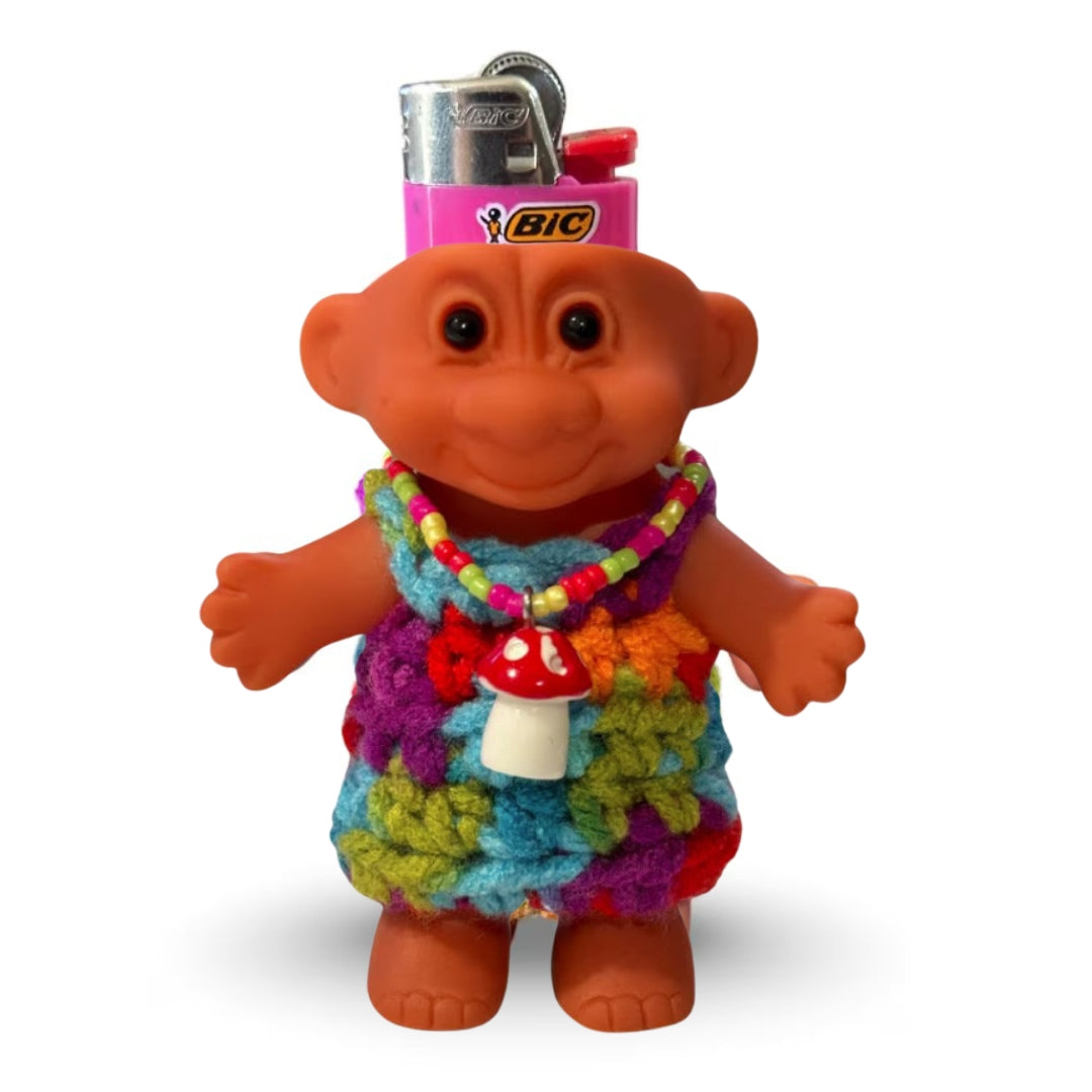 Mushroom Necklace & Dress Troll Lighter Case Cover - Nostalgic Gift! Many Options to choose from