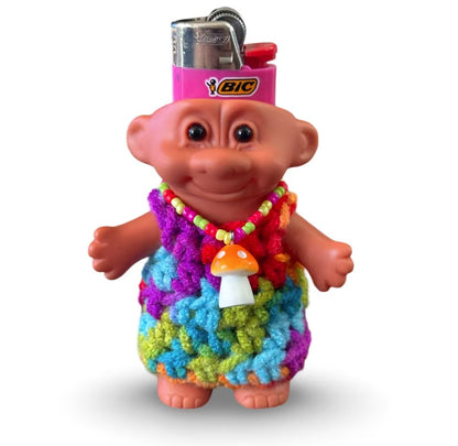 Mushroom Necklace & Dress Troll Lighter Case Cover - Nostalgic Gift! Many Options to choose from