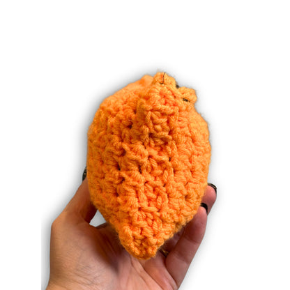 Bright Orange with Blue Green - Padded Stash Bag