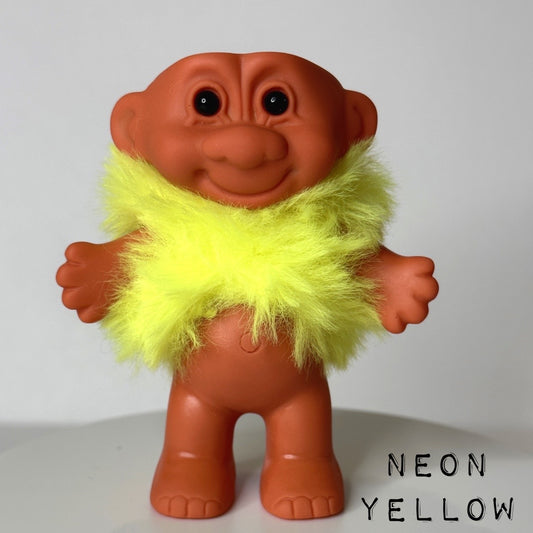 Neon Yellow Fuzzy Troll Lighter Case - Fits standard lighters