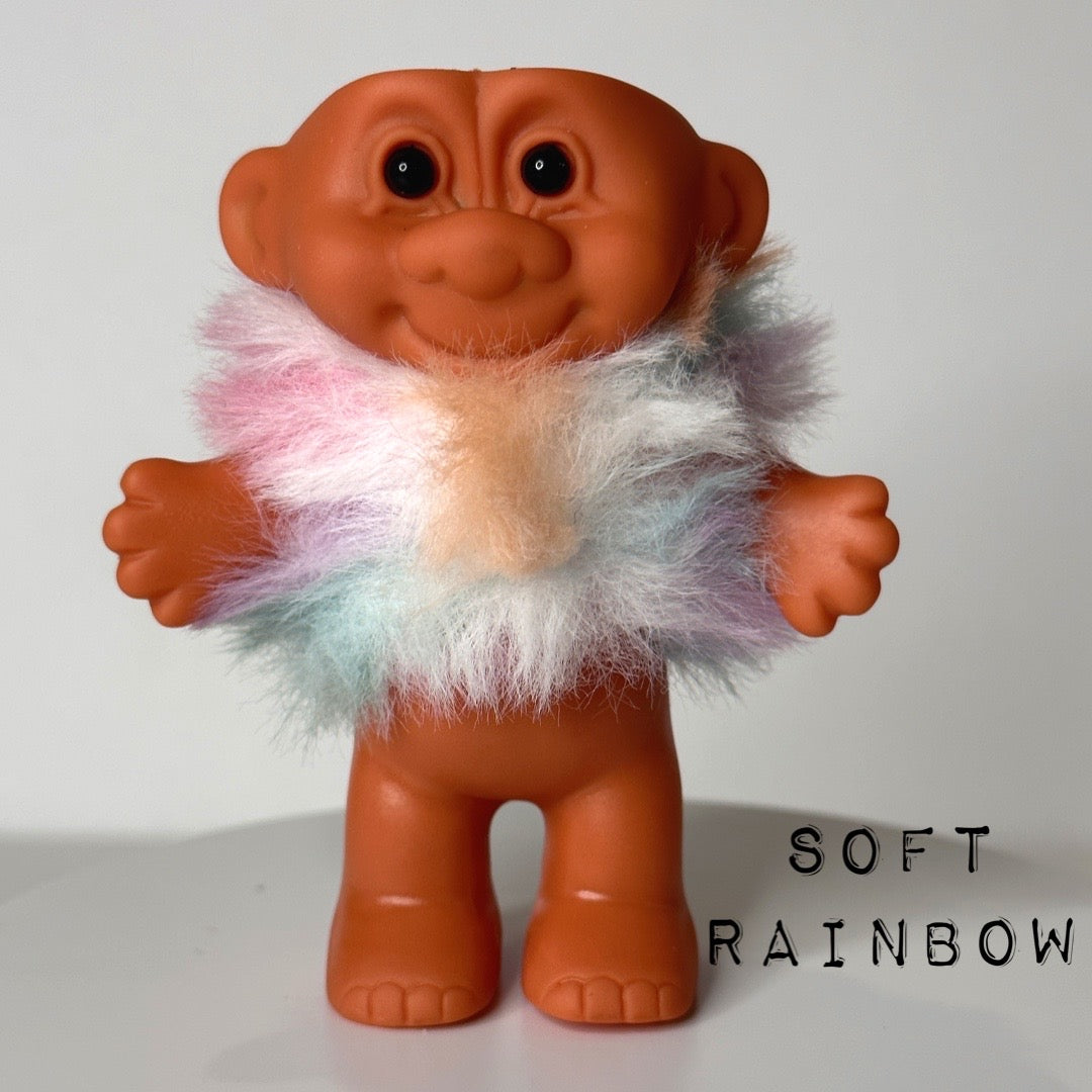 Soft rainbow Fuzzy Troll Lighter Case - Fits standard lighters