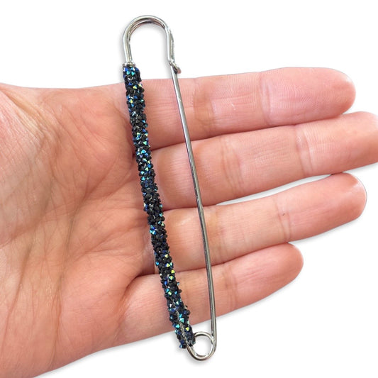 Blue Colors Safety pin broach - wedding gift