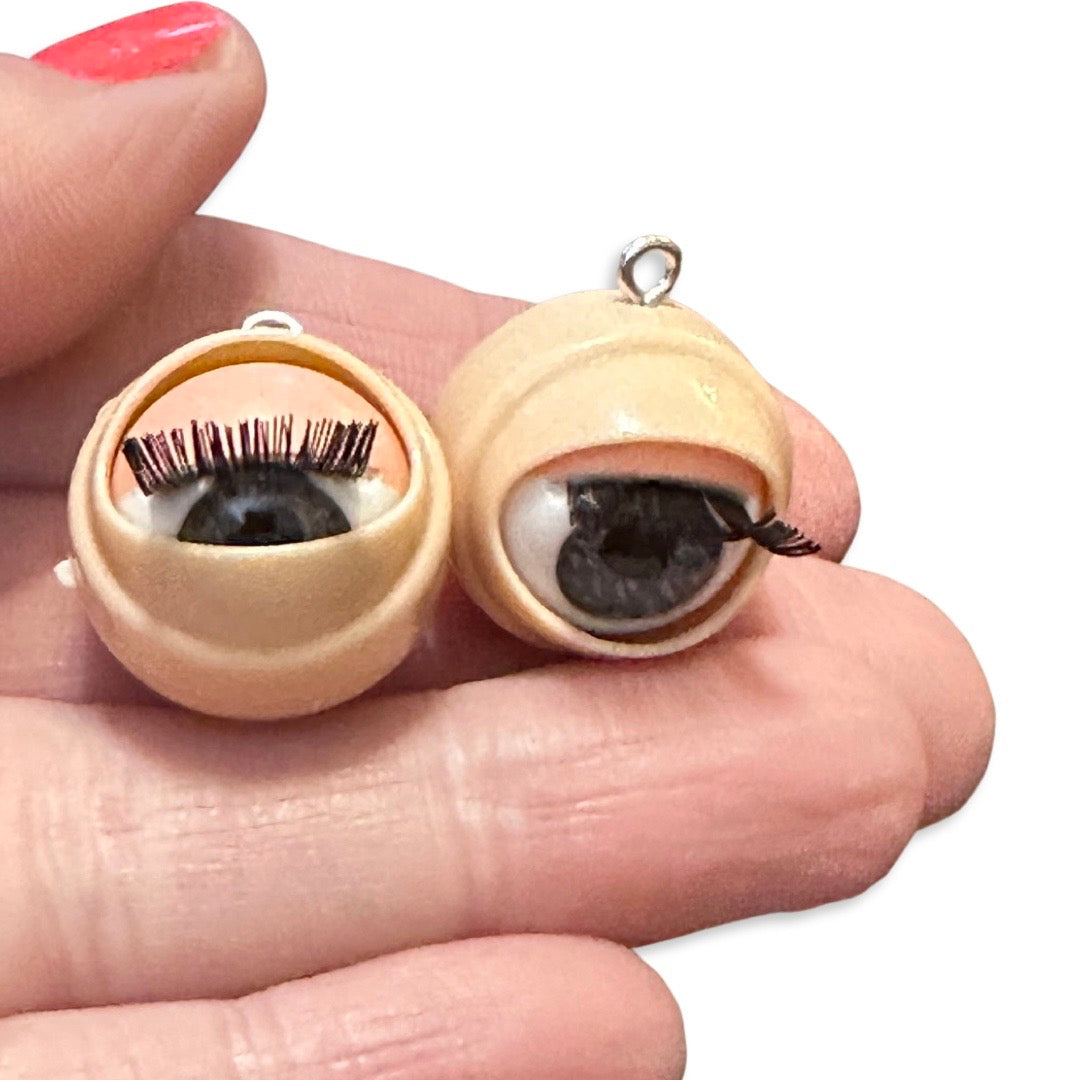 2pcs Baby Doll Moving Eye ball charms