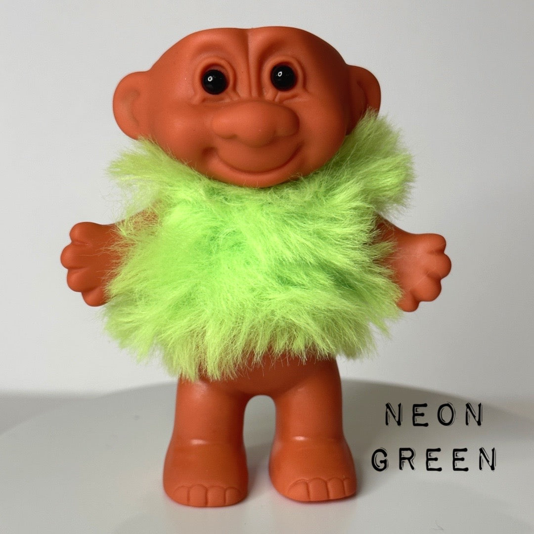 Neon green Fuzzy Troll Lighter Case - Fits standard lighters