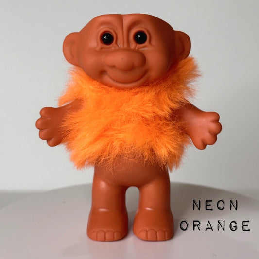 Neon Orange Fuzzy Troll Lighter Case - Fits Standard lighters